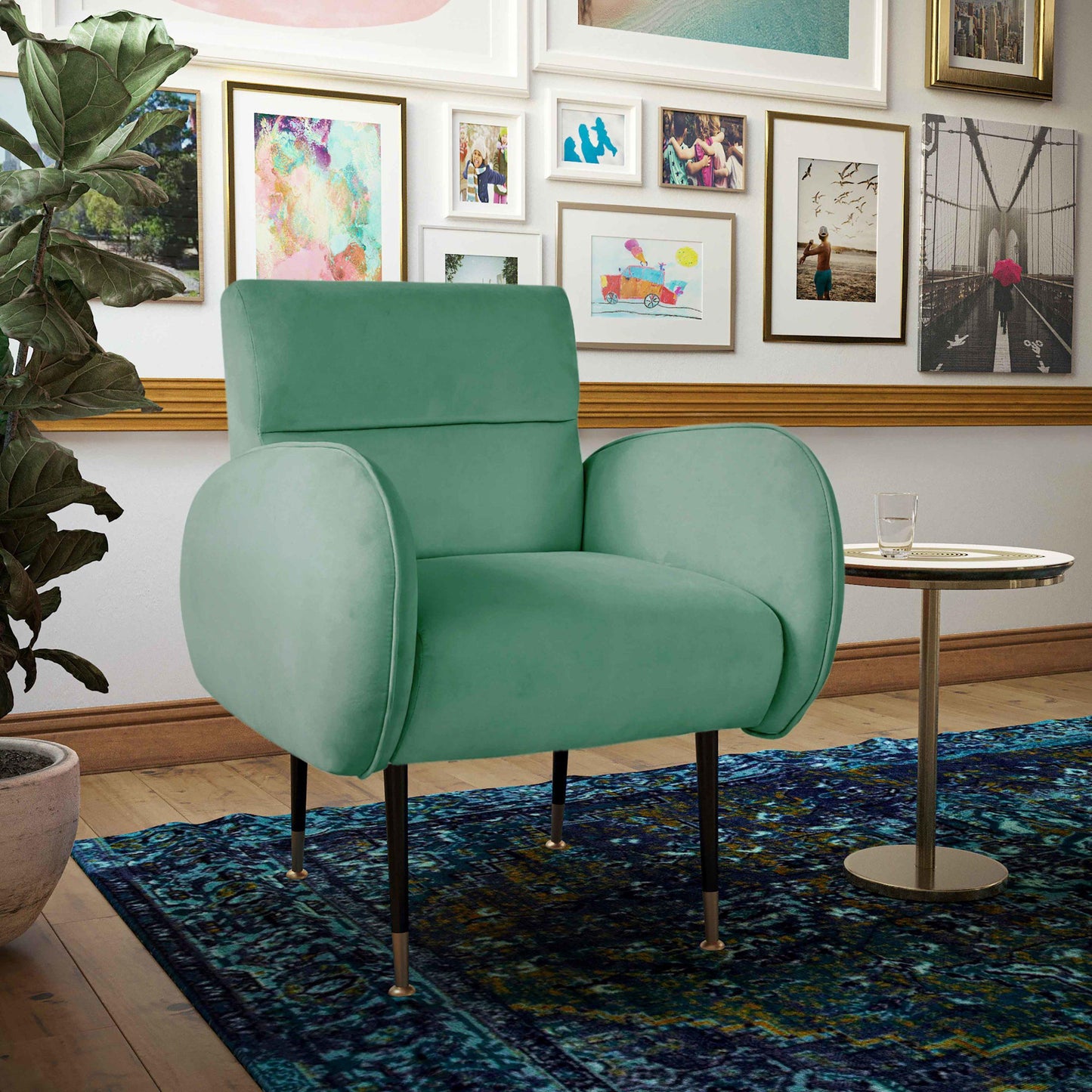 Babe Mint Green Velvet Chair