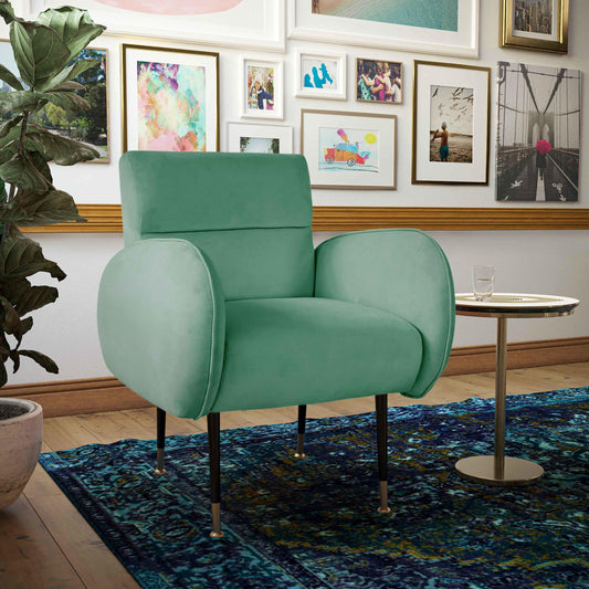 Babe Mint Green Velvet Chair