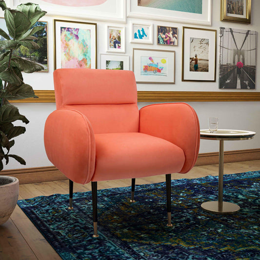 Babe Coral Velvet Chair