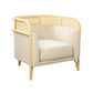 Desiree Cream Velvet Accent Chair