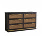 Brooke Espresso Walnut 6 Drawer Dresser
