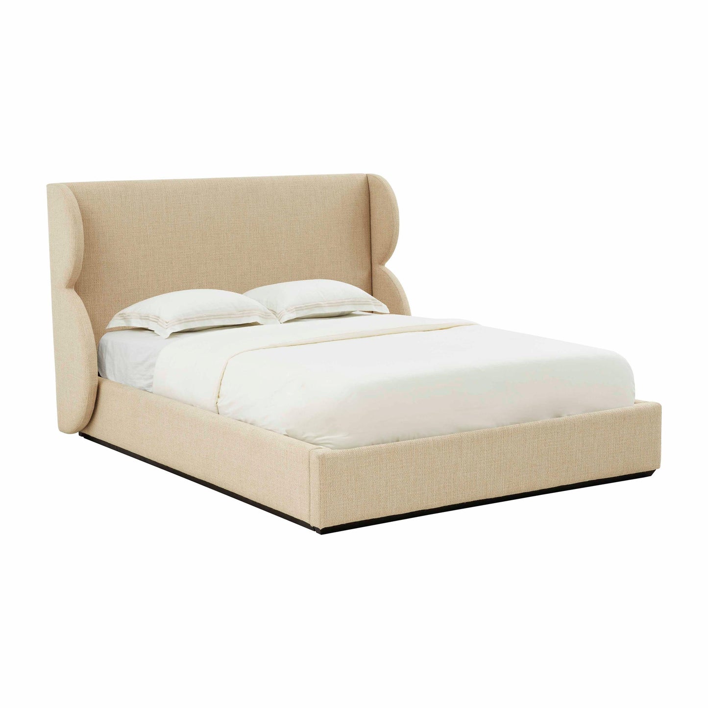 Jibriyah Beige Tweed Bed in King