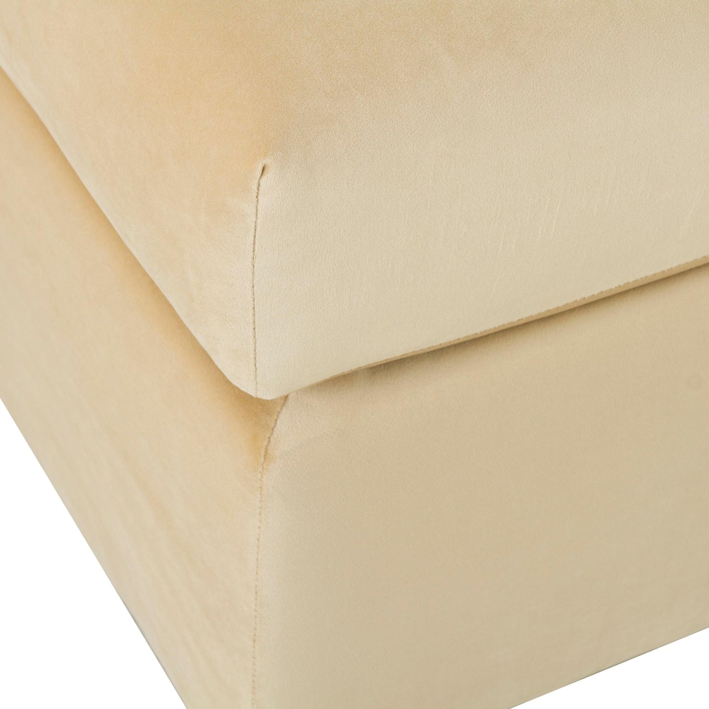 Jessie Champagne Velvet Modular Armless Chair