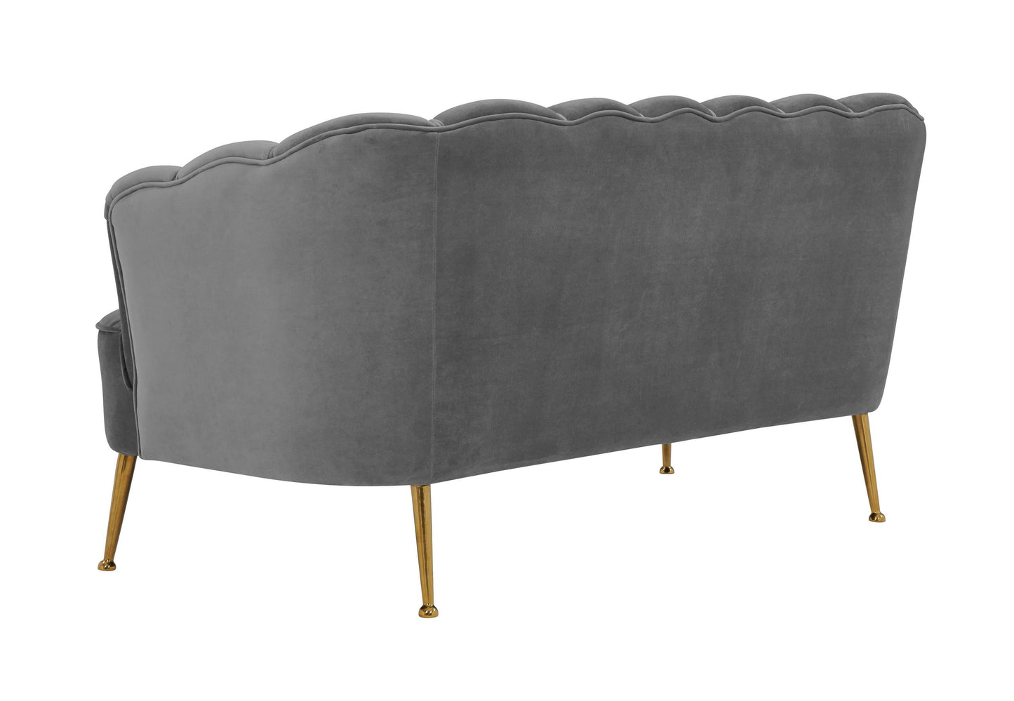 Daisy Petite Grey Velvet Settee