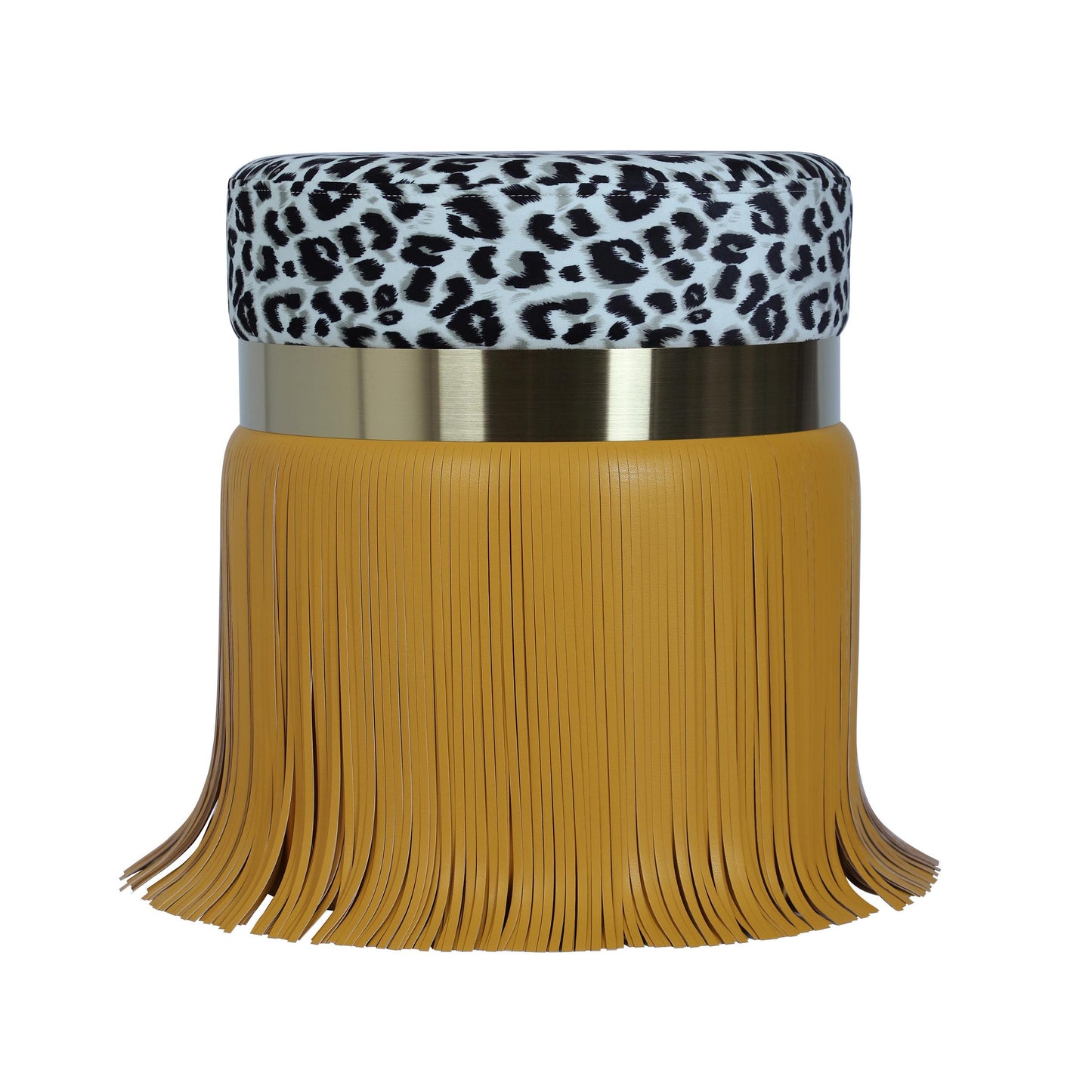 Ajani Upholstered Ottoman in Lemon