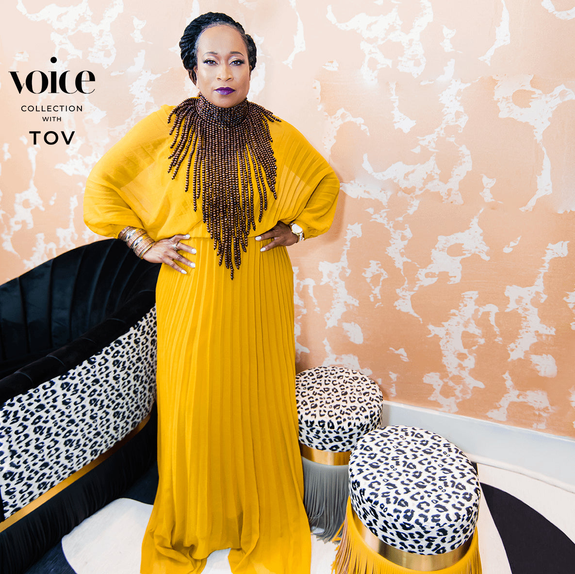 Ajani Upholstered Ottoman in Lemon