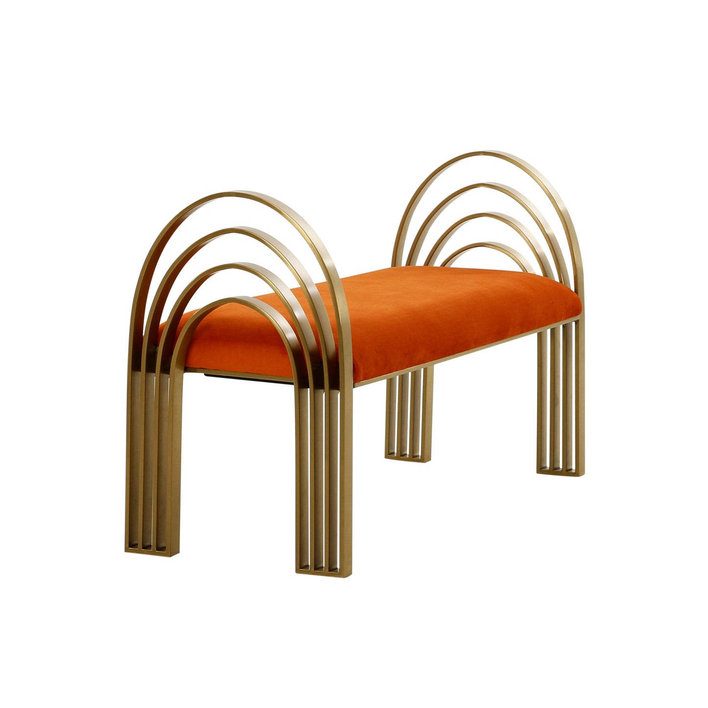 Mavis Cinnamon Velvet Bench