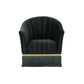 Enid Black Velvet Swivel Chair