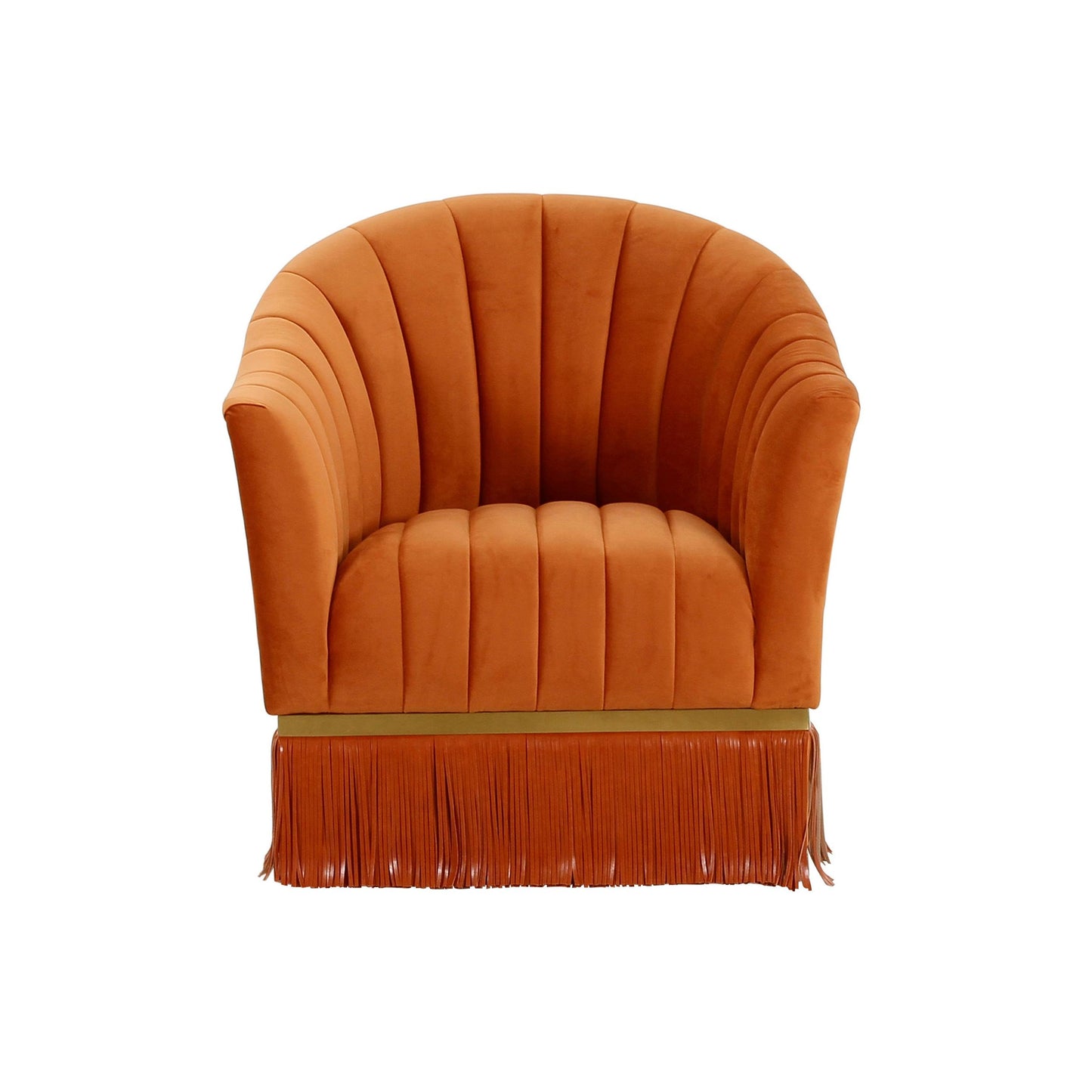 Enid Cinnamon Velvet Swivel Chair