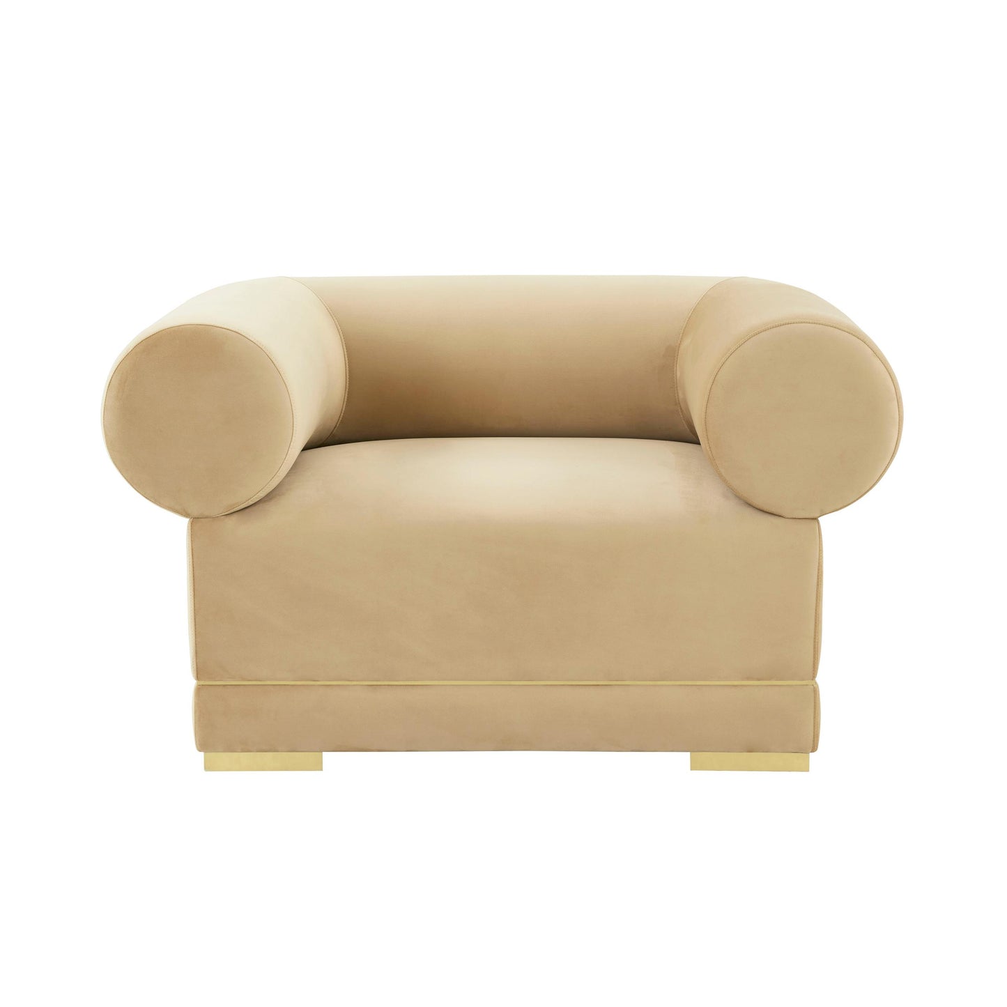 Ricardo Champagne Velvet Accent Chair