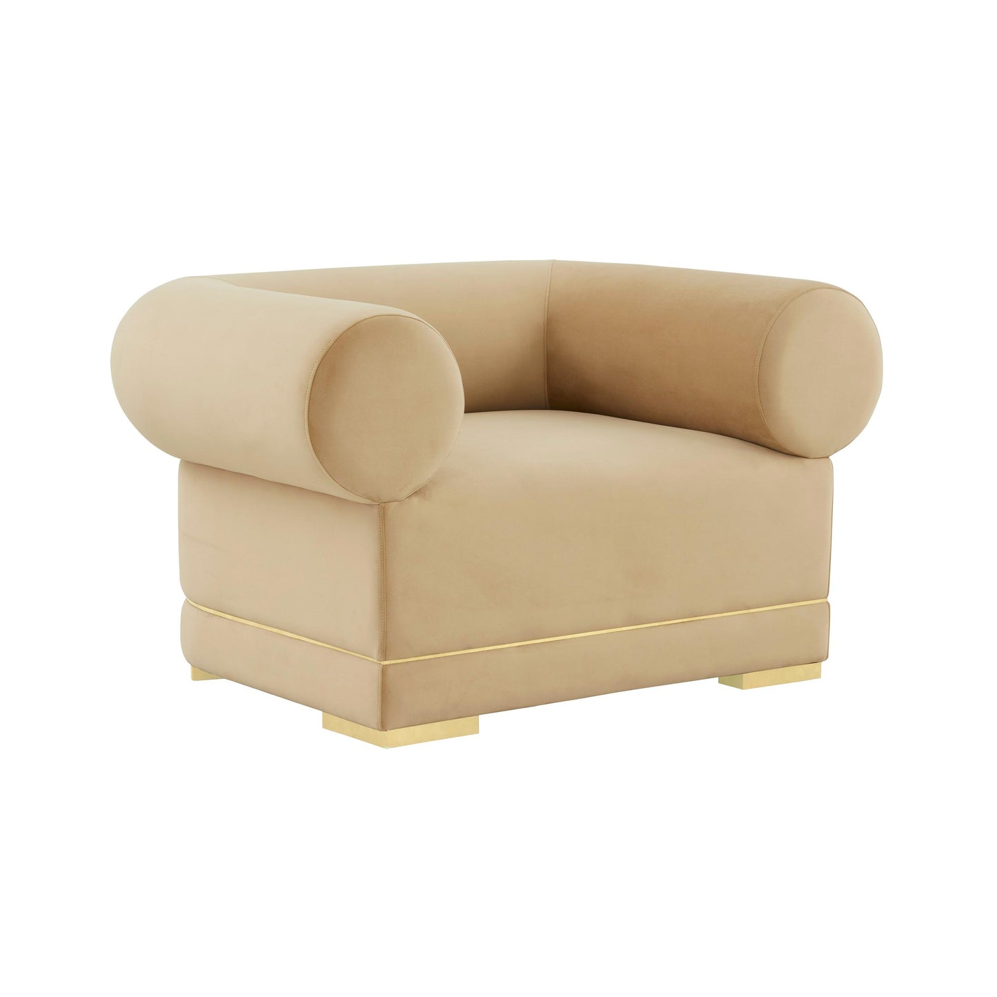 Ricardo Champagne Velvet Accent Chair