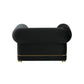Ricardo Black Velvet Accent Chair