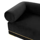 Ricardo Black Velvet Accent Chair