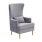 Alina Grey Tall Tufted Back Chair by Inspire Me! Home Decor