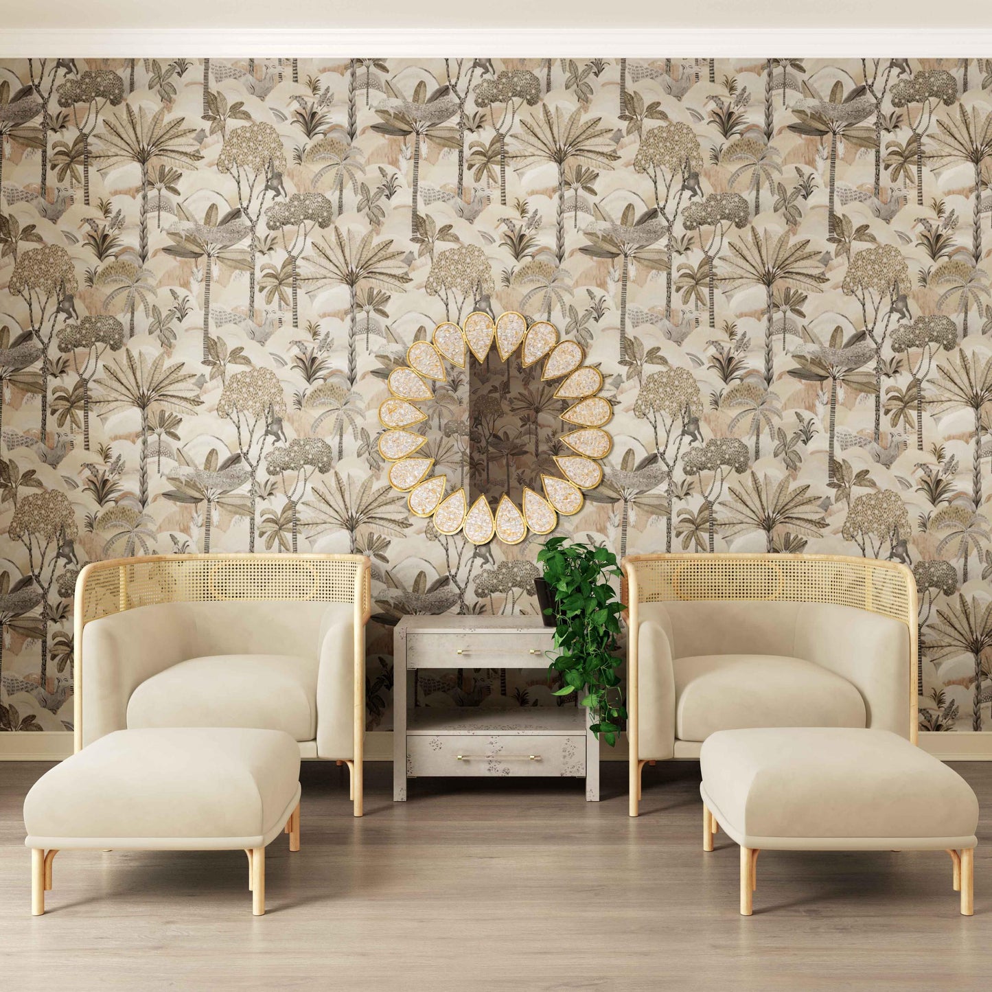 Desiree Cream Velvet Accent Chair