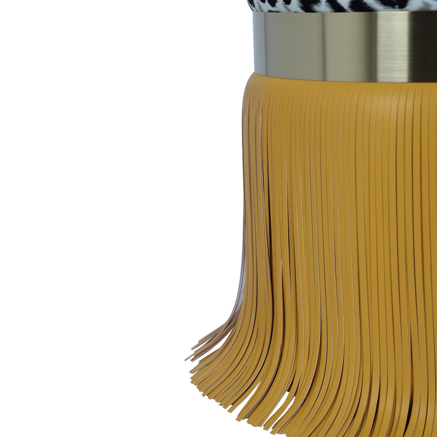 Ajani Upholstered Ottoman in Lemon