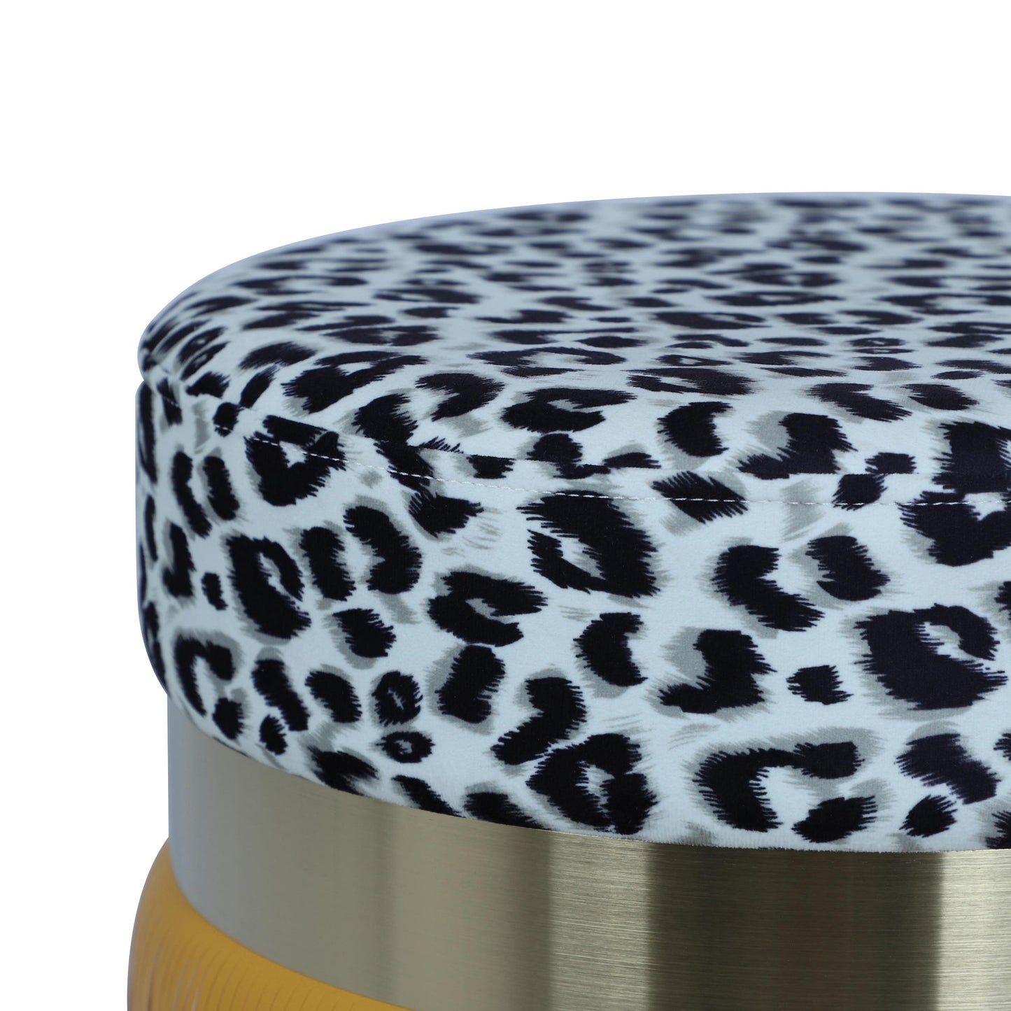 Ajani Upholstered Ottoman in Lemon