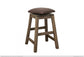 Faux Leather Seat 24" Swivel Stool