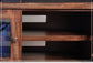 76" TV Stand w/2 Glass doors, 6 Drawers