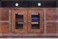 76" TV Stand w/2 Glass doors, 6 Drawers