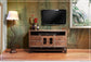 62" TV Stand w/2 Glass doors, 4 Drawers