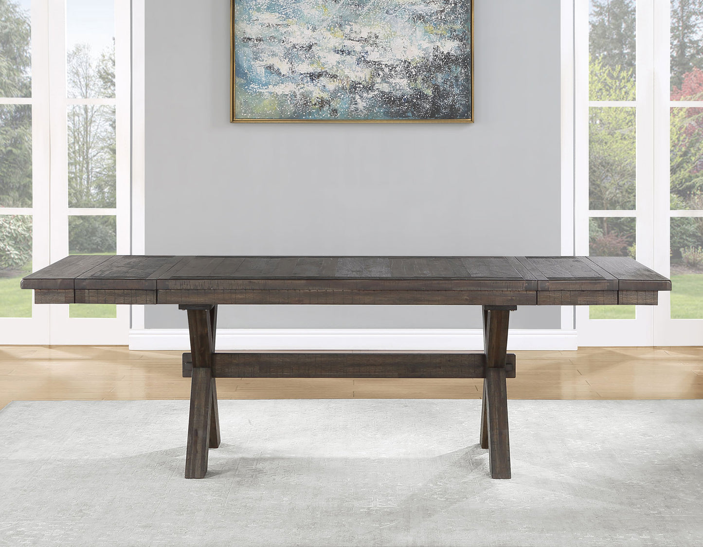 Riverdale 6-Piece Dining Set, Black
(Table, Bench & 4 Side Chairs)