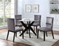 Amalie Side Chair, Grey Velvet