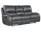 Keily Manual Reclining Sofa w/Dropdown Table, Grey