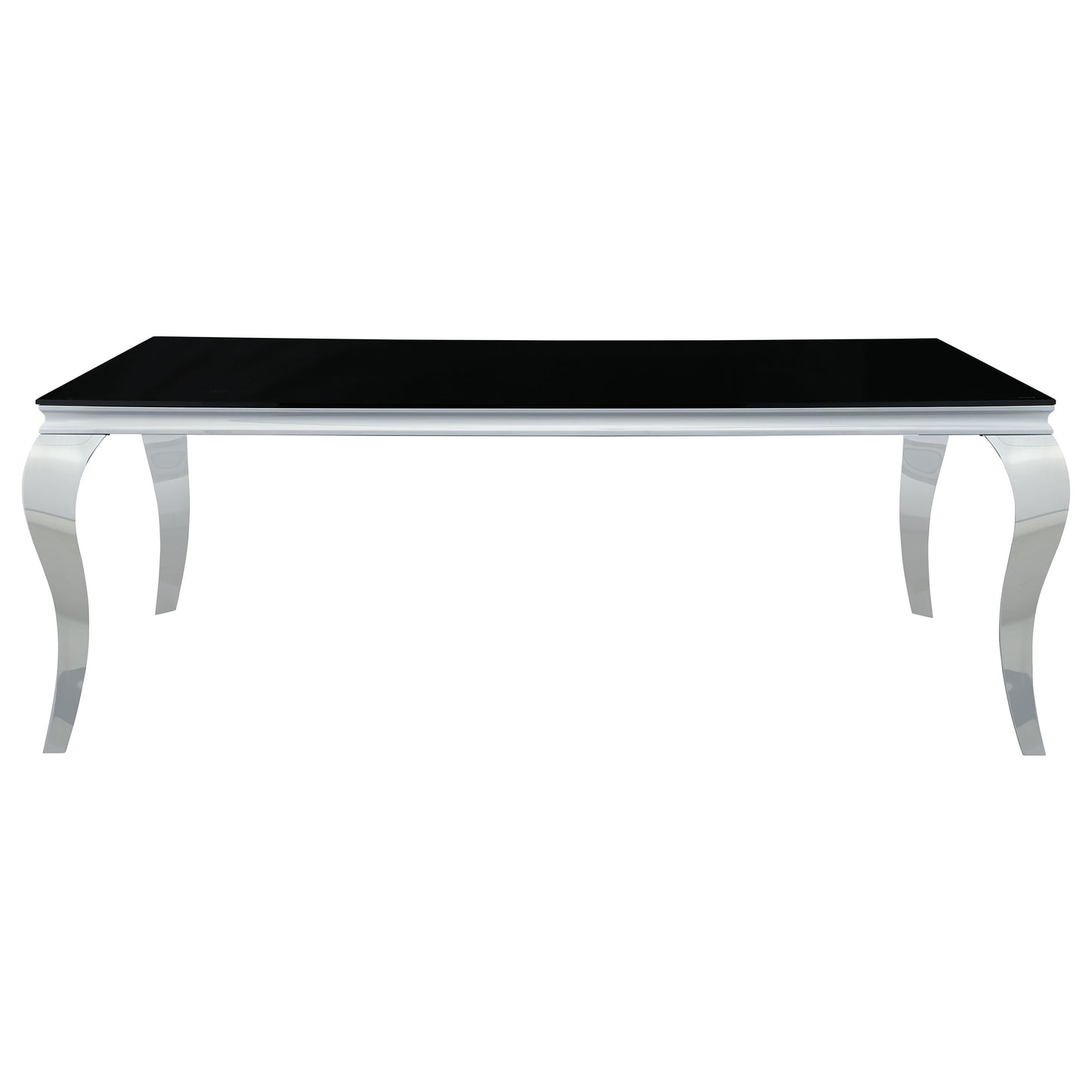 Carone 5-piece 81-inch Rectangular Black Glass Dining Set Black