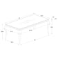 Carone 5-piece 81-inch Rectangular White Glass Dining Set Grey