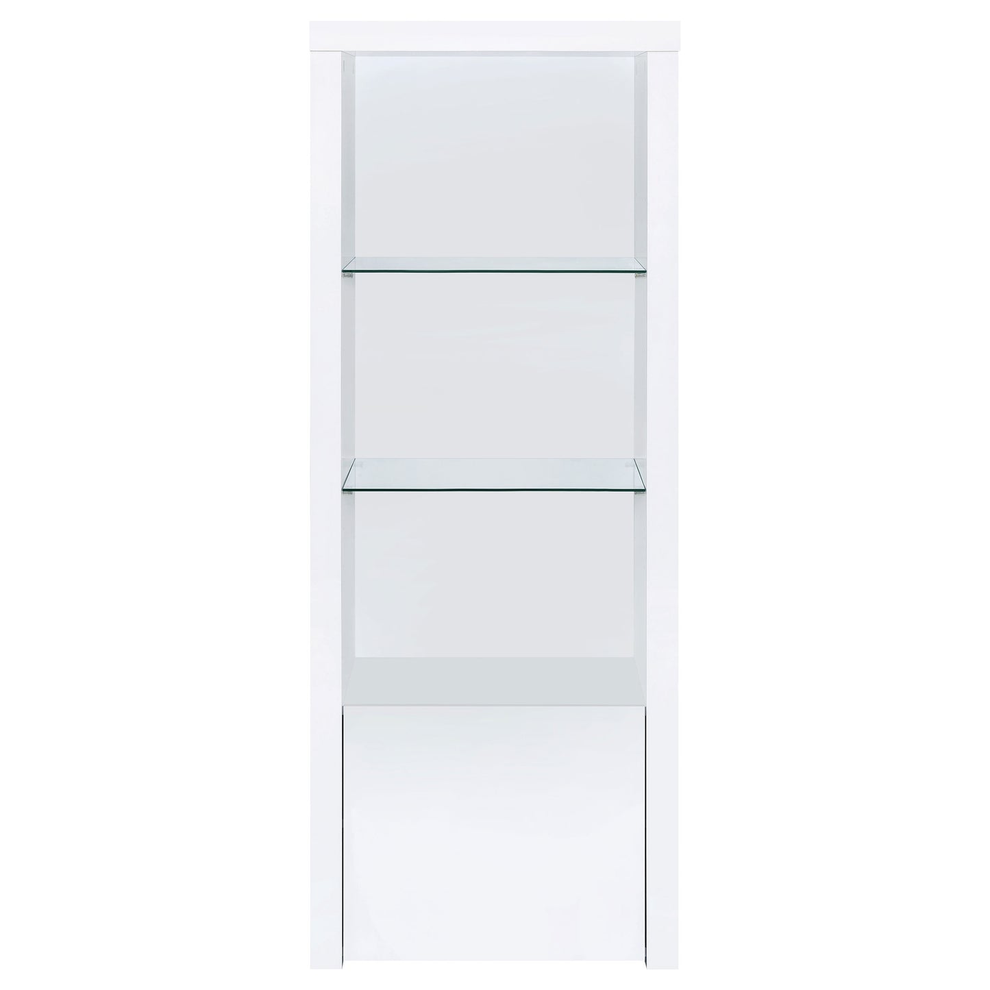 Jude 3-shelf Engineered Wood Media Tower High Gloss White