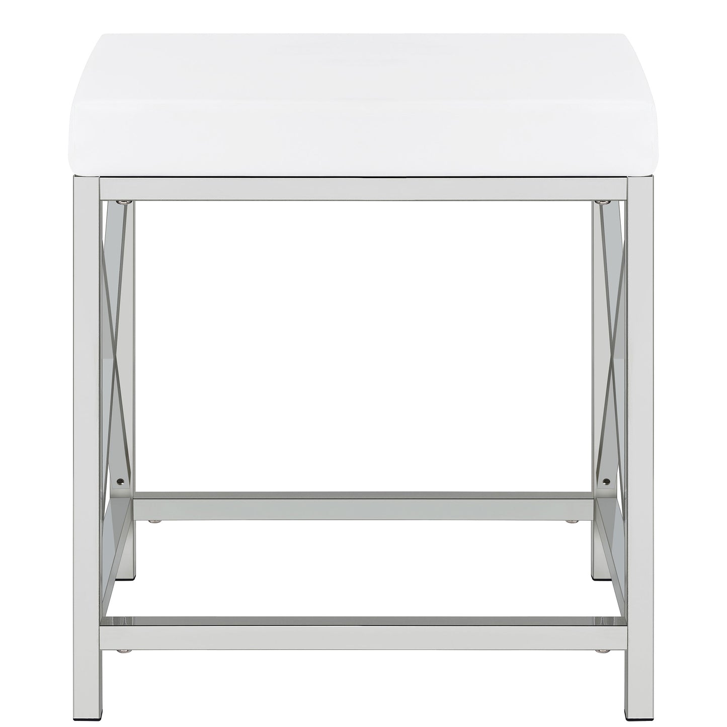 Eliza Vanity Set with Lighting & Stool White and Chrome