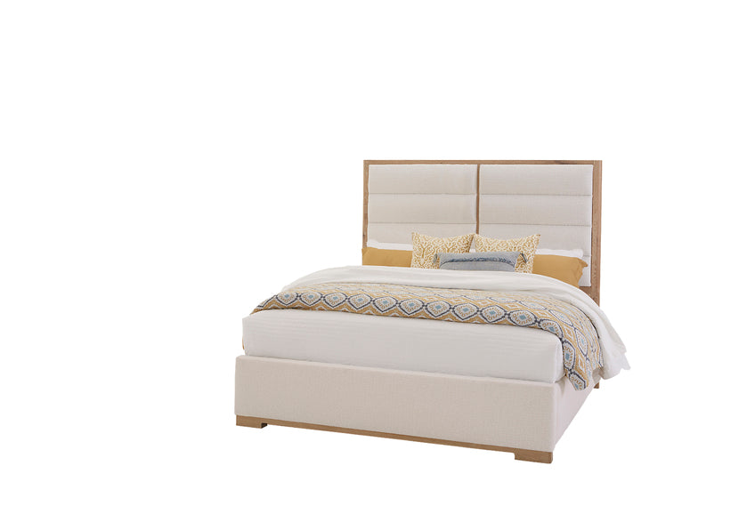 ERIN'S UPHOLSTERED BED - WHITE FABRIC