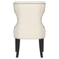 Baney Fabric Upholstered Dining Side Chair Beige and Black