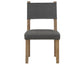 Aubrey Side Chair, Gray Vegan Leather with Driftwood finish