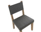 Aubrey Side Chair, Gray Vegan Leather with Driftwood finish