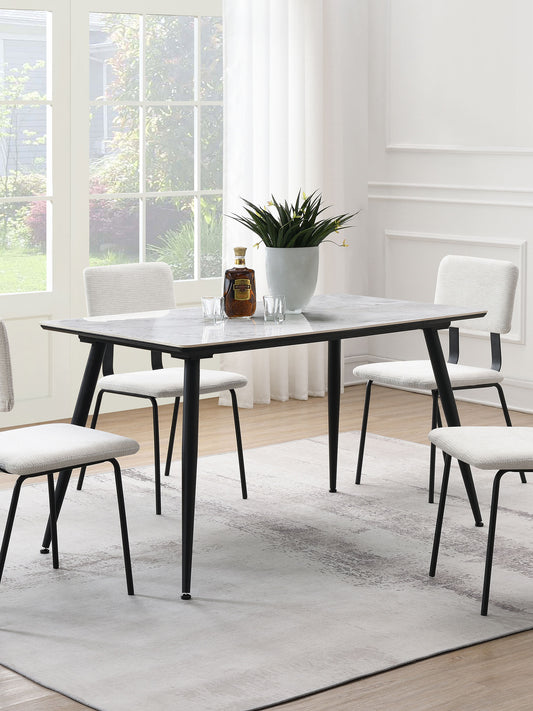 Dennison Rectangular Dining Table with Ceramic Top Grey