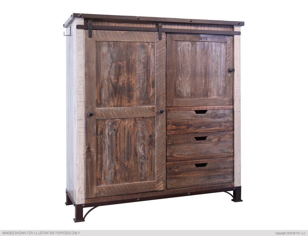 3 Drawer, 1 Sliding Door, 2 Door Gentleman's Chest