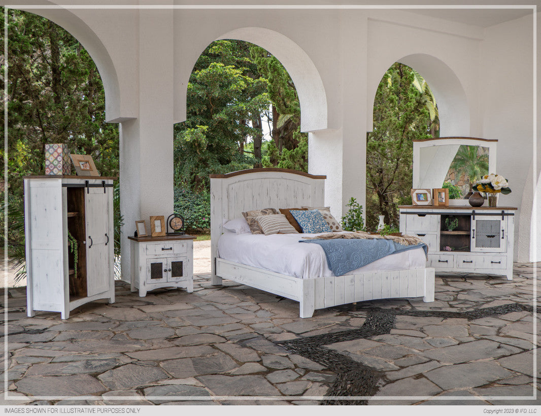 1 Drawer, 2 Mesh Door Nightstand