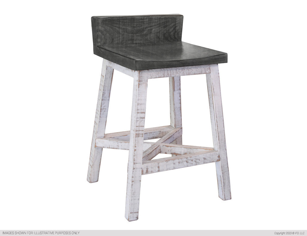 Two Tone 24" Wooden Stool