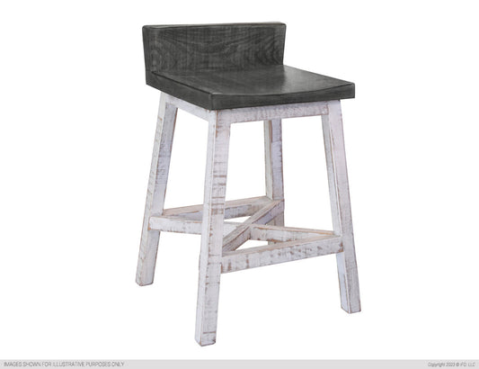 Two Tone 24" Wooden Stool