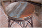 Wooden Multicolor Seat Adjustable 24-30" Swivel Iron Base Barstool