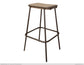 Metal Frame Wooden Seat 30" Stool