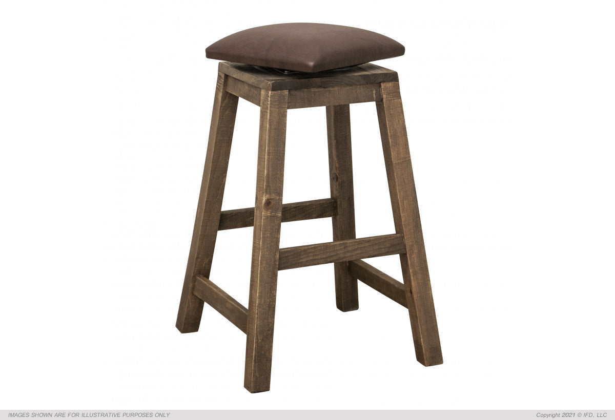 Faux Leather Seat 30" Swivel Stool