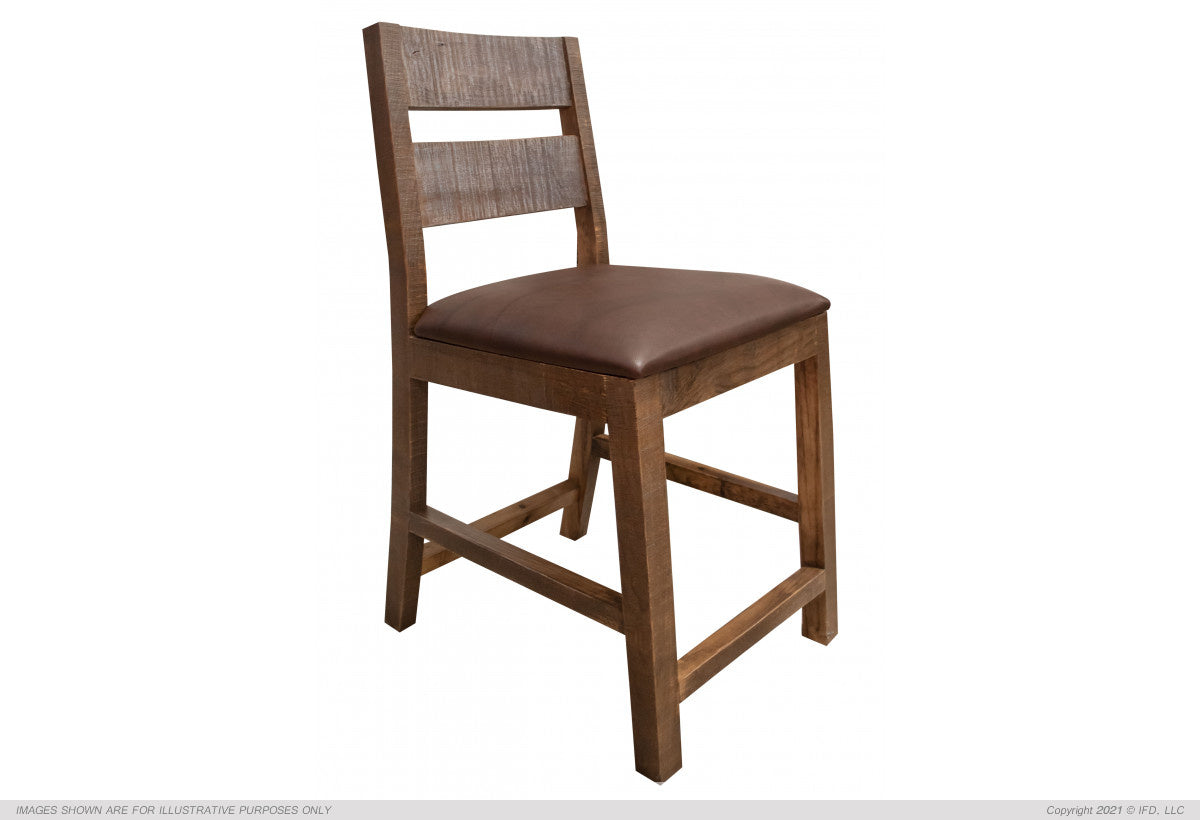 Faux Leather Seat 30" Barstool