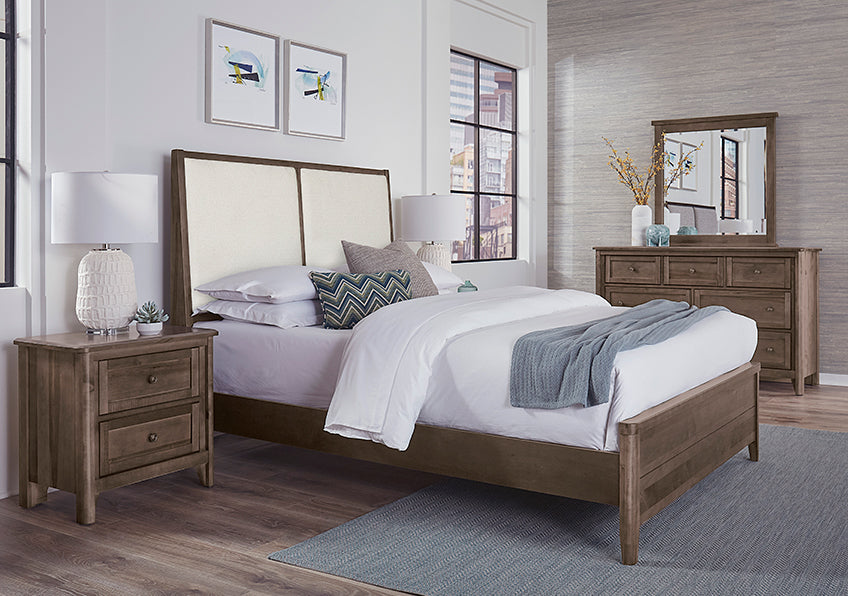 UPHOLSTERED BED-WHITE