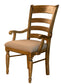 LADDERBACK UPHOLSTERED ARM CHAIR