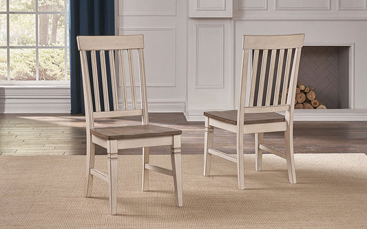 SLATBACK CHAIR WITH WOOD SEAT
