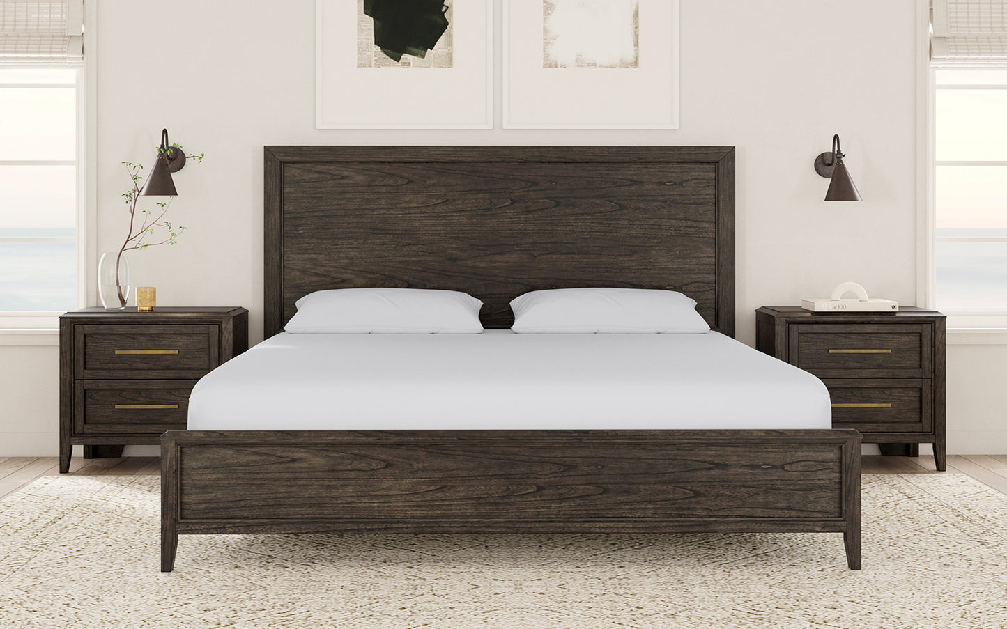 QUEEN PANEL BED
