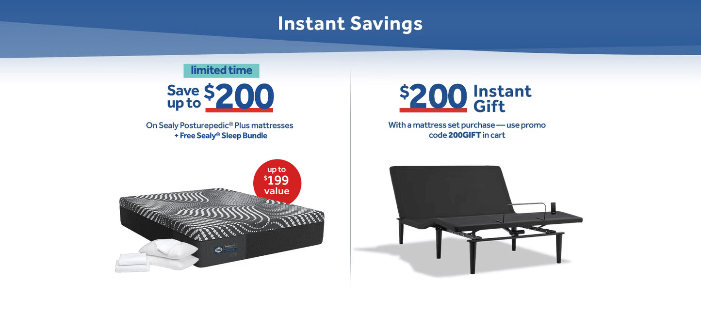 Sealy Posturepedic Plus Hybrid - Medium - Split King